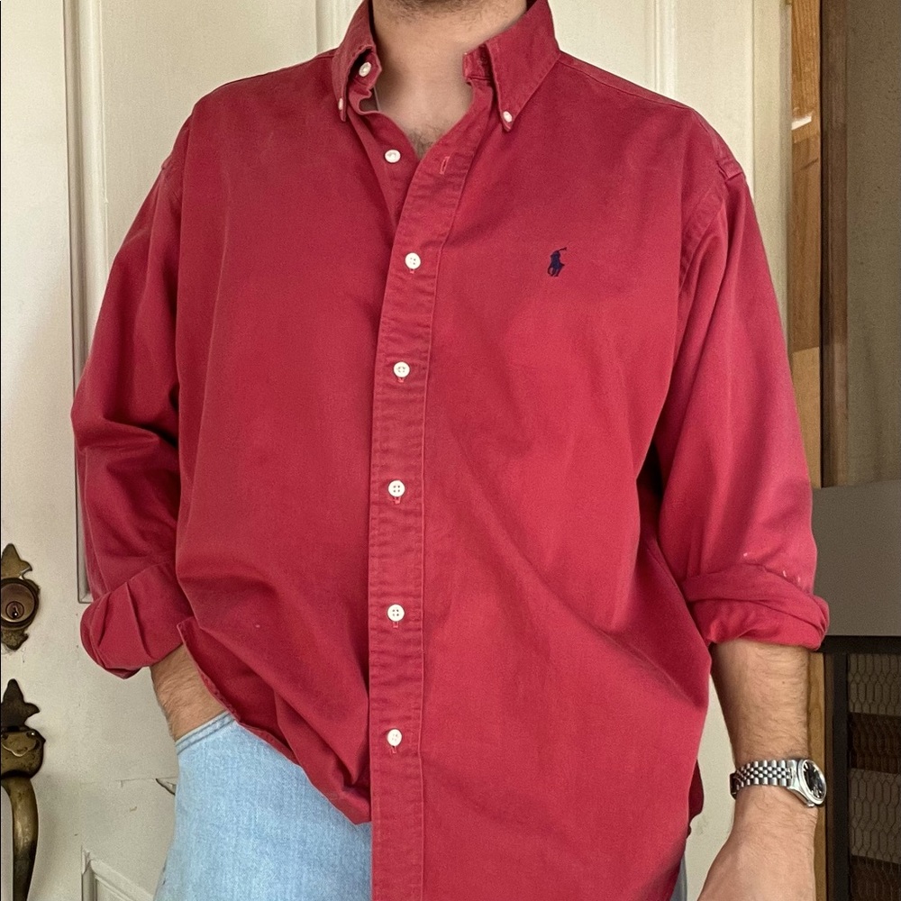 Vintage Ralph Lauren Red Blake Button Down Shirt
